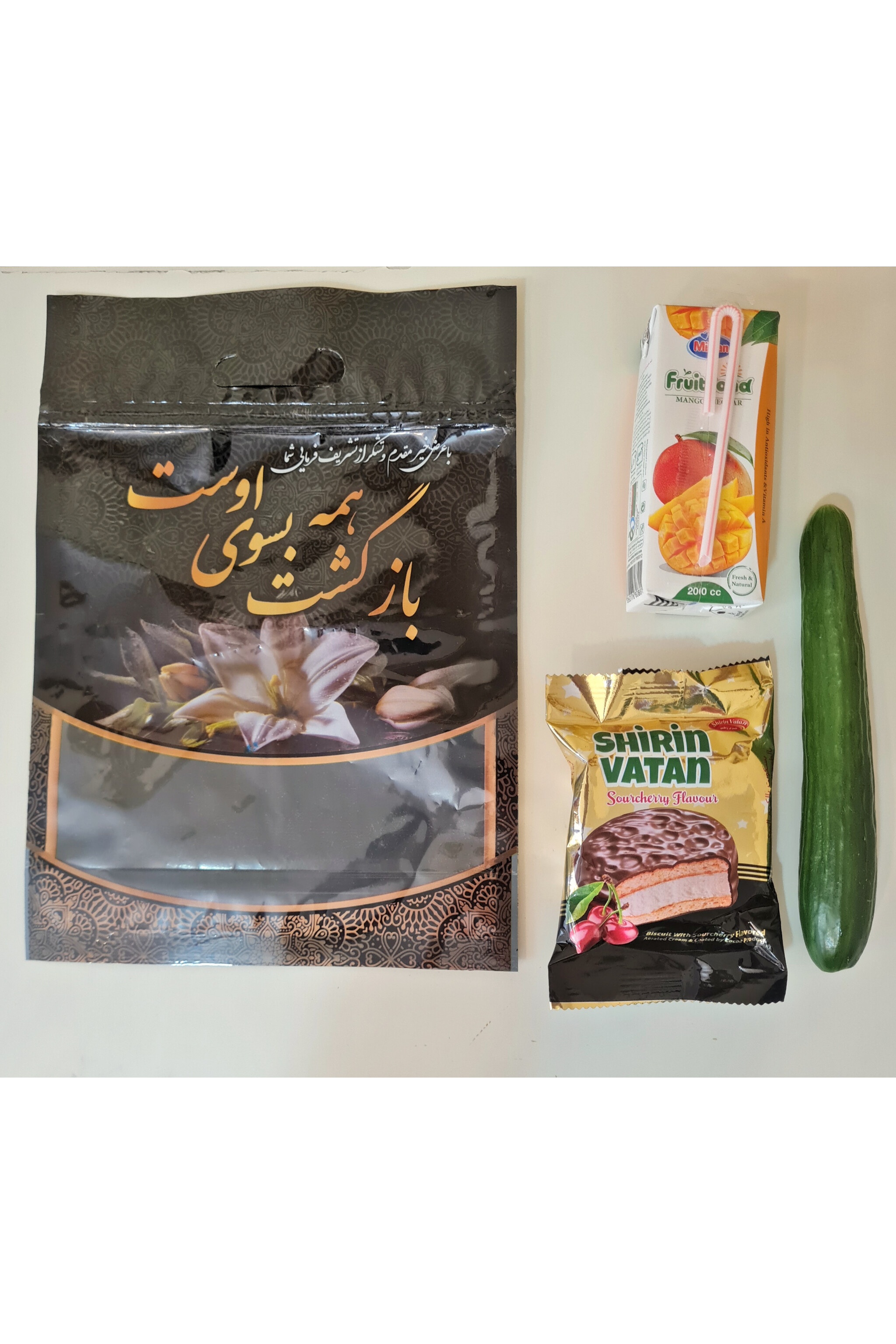 پک ترحیم اقتصادی با میوه خیار کیک آبمیوه